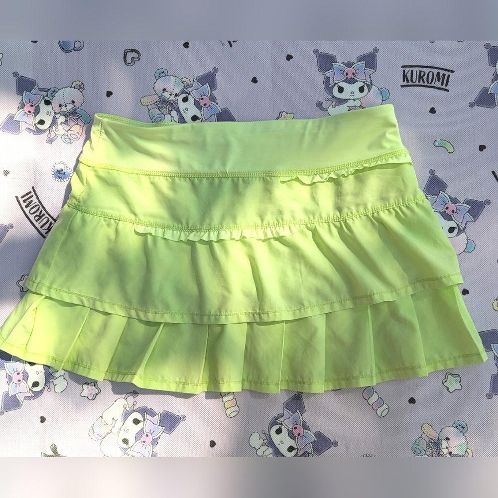 LAYER 8 NEON YELLOW FRILLED MINI SKIRT S